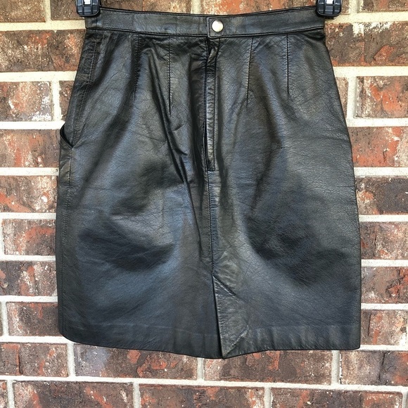 SPLIT End LTD Leather Pencil Skirt - Picture 5 of 7